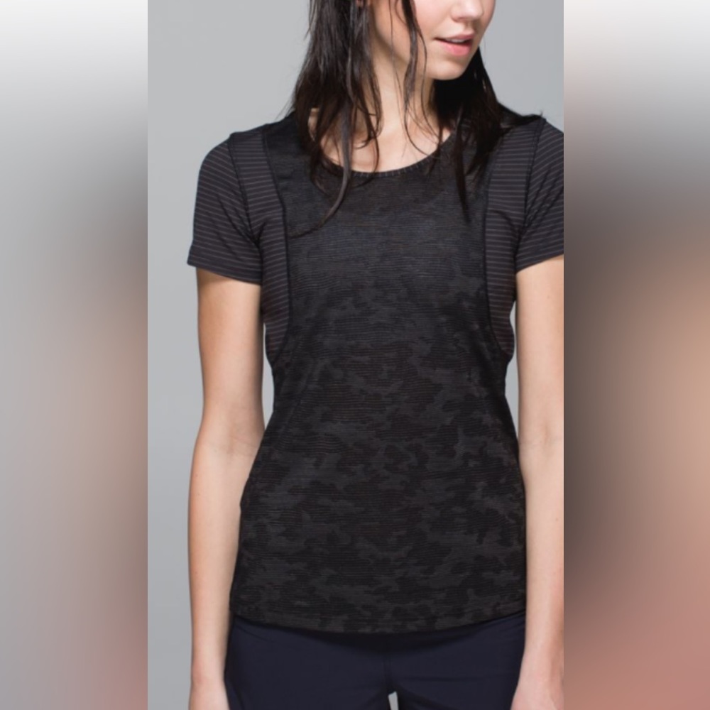 LuLuLemon Run For Days Tee Striped Camo